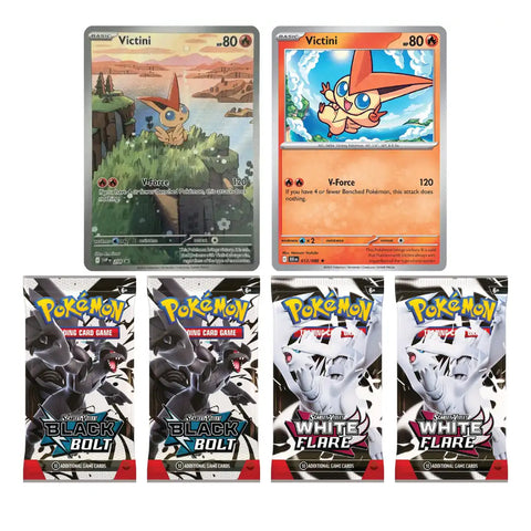 Pokemon TCG Victini Illustration Collection Box SV Black Bolt White Flare