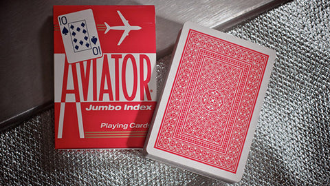Aviator Jumbo Index Red Deck Poker Playing Cards Magic Tricks USpcc NEW