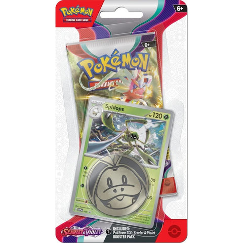 Pokemon TCG Scarlet & Violet Checklane Blister Spidops Promo Pack