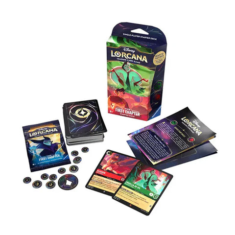 Disney Lorcana TCG First Chapter Emerald Ruby Starter Deck + Booster EN