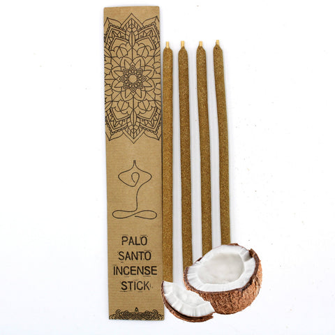 4x Palo Santo Coconut Large Incense Sticks for Meditation by AW Gifts