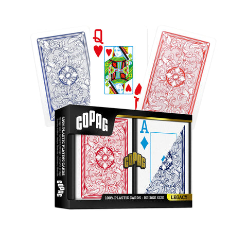 Legacy Copag Elite Bridge Size Playing Cards Double Deck Jumbo 237-8