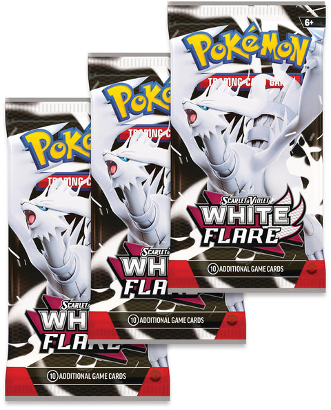 Pokemon TCG White Flare Gothitelle Tech Sticker 3 Booster Packs EN
