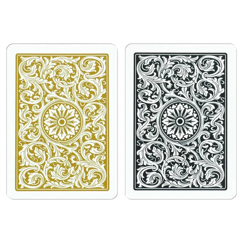 Copag Elite Poker Size 100% Plastic Playing Cards Double Deck Black Gold