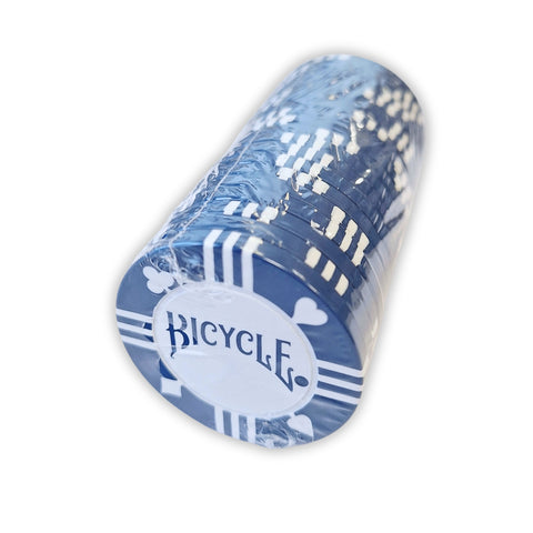 20x Bicycle Blue White 8g Clay Poker Chips Casino Quality Set
