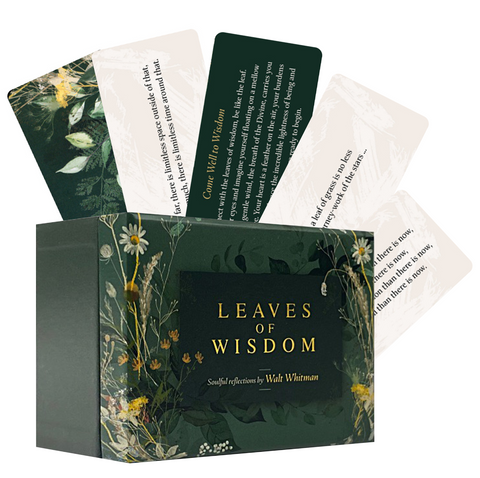 Leaves of Wisdom Insight Cards Deck by Walt Whitman Blue Angel 55 Card Set