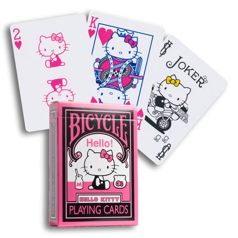 Bicycle Hello Kitty Black Pink Poker Playing Cards Deck Standard 52-Card
