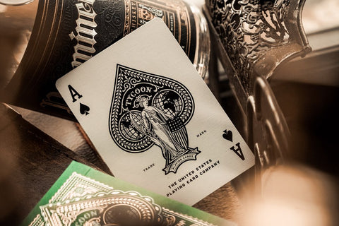 Green Tycoon Theory 11 Premium Playing Cards Deck Magic Tricks Gold Sealed