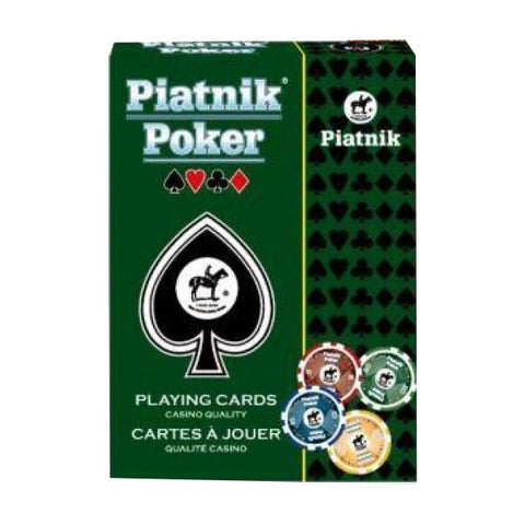 Piatnik Poker Playing Cards Deck 55-Card Standard Size Red or Blue
