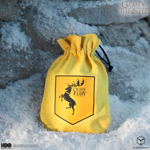 Game of Thrones House Baratheon Dice Pouch by Q-Workshop, Cotton Drawstring