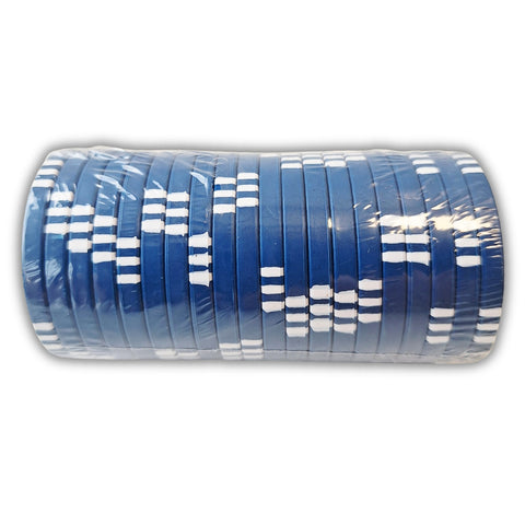 20x Bicycle Blue White 8g Clay Poker Chips Casino Quality Set