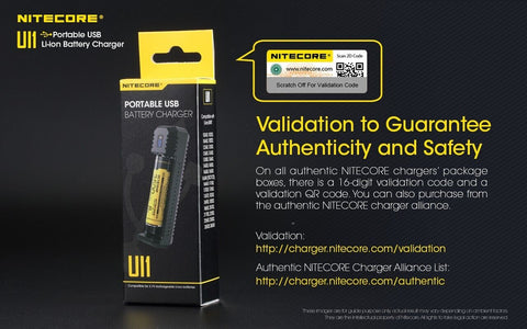 Nitecore UI1 Smart USB Li-Ion Battery Charger for 18650 21700 IMR Cells