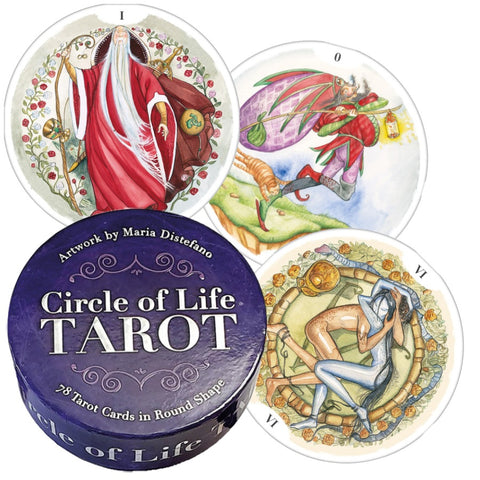 Circle of Life Tarot Deck 78 Round Cards by Lo Scarabeo New Sealed