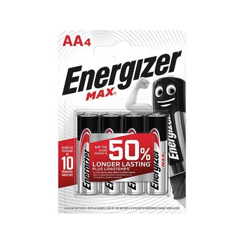 4x Energizer Max AA LR6 1.5V Alkaline Batteries Long Lasting Power