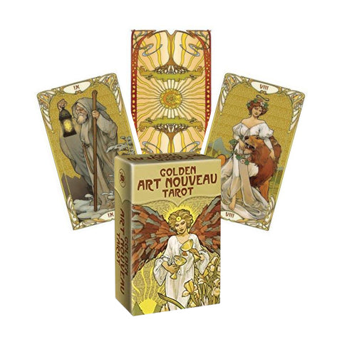 Golden Art Nouveau Tarot Mini Deck 78 Cards Lo Scarabeo Sealed