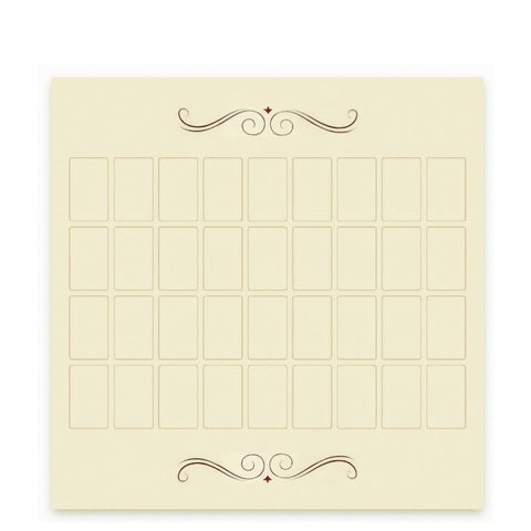 Lo Scarabeo Grand Tableau Lenormand Velvet Tarot Cloth, Cream 60x60 cm