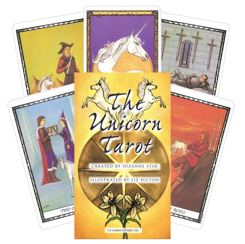 Unicorn Tarot Cards Deck Suzanne Star Liz Hilton Esoteric Telling US Games Ut78