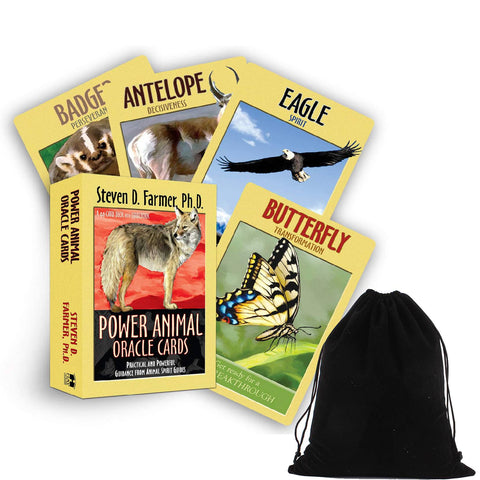 Power Animal Spirit Oracle Cards Deck & Guidebook With Bag