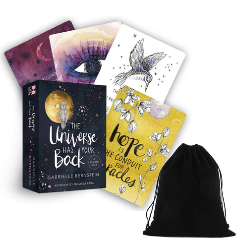 The Universe Has Your Back Inspirational Oracle Cards Deck With Bag