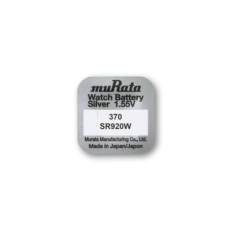 10x Murata 370 SR920W Silver Oxide 1.55V Watch Batteries Made in Japan