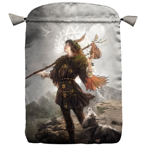 Lo Scarabeo Heaven & Earth Black Satin Tarot Card Bag 16x22.5 cm