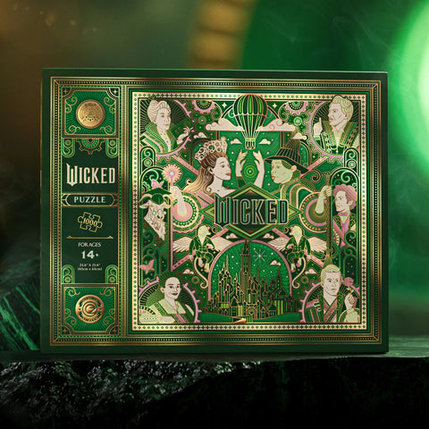 Theory11 Wicked Emerald City 1000 Piece Jigsaw Puzzle Gold Foil Art