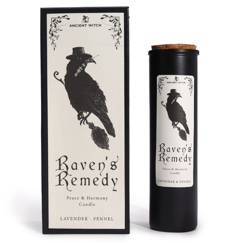 Ancient Witch Raven's Remedy Candle Lavender Fennel Scent 50h Ritual Peace