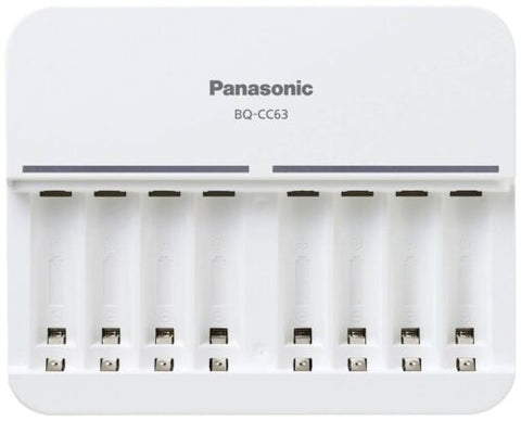 Panasonic Eneloop 8 Cells Charger Bq-Cc63 For Aaa Aa Batteries Auto Voltage NEW