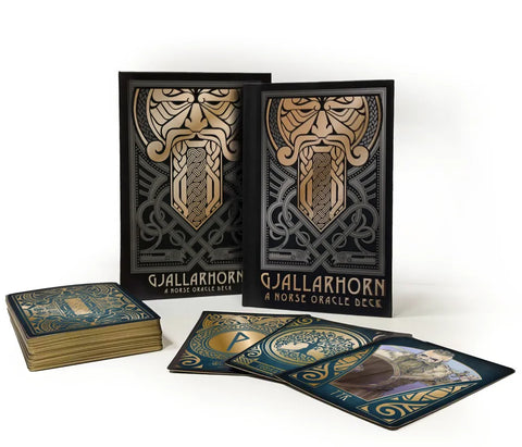 Gjallarhorn Norse Oracle Deck by US Games, 62 Gilt Cards & Guidebook