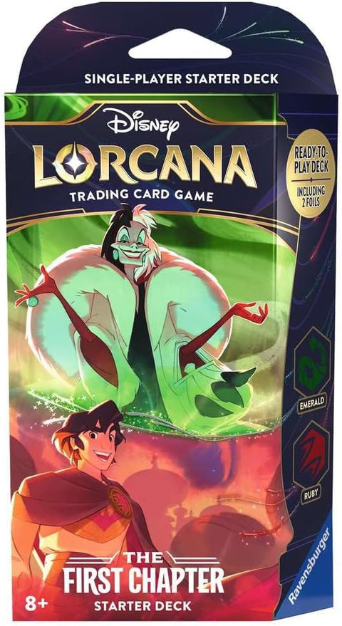 Disney Lorcana TCG First Chapter Emerald Ruby Starter Deck + Booster EN