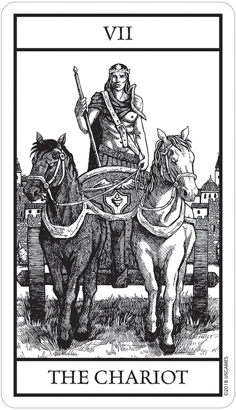Bianco Nero Black & White Tarot Deck 80 Cards by US Games