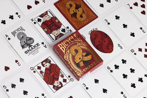 Bicycle Snake Playing Cards Deck Red Gold Poker Magic Sealed USA