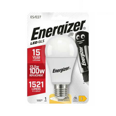 Energizer LED GLS Light Bulb E27 13.5W 1521lm 2700K Warm White