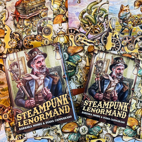 Steampunk Lenormand Oracle Cards Lo Scarabeo Barbara Moore Diana Cammarano NEW
