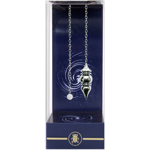 Lo Scarabeo Silver Wisdom Chamber Pendulum Divination Dowsing Set w/ Bag