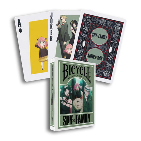 Bicycle Spy x Family Anime Playing Cards Green Poker Deck Standard Index