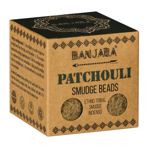 Banjara Patchouli Smudge Incense, 5-Pack Beads with Holder for Cleansing