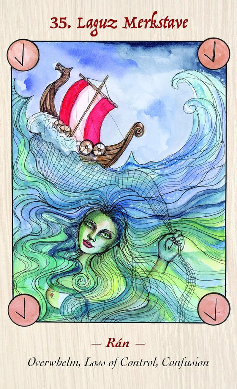 Norse Goddess Rune Oracle Cards Deck And Guidebook Feminine Blue Angel