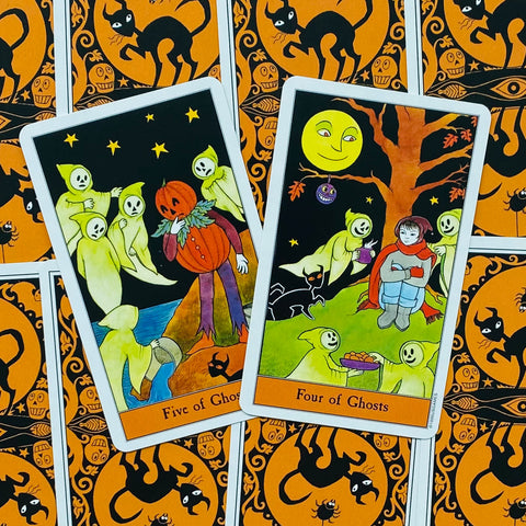 Halloween Tarot Deck in Tin by Kipling West 78 Cards US Games Systems