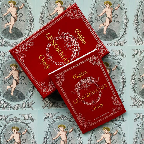 Golden Lenormand Oracle Card Deck Gold Foil 36 Cards Lo Scarabeo