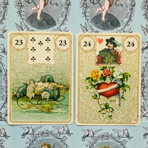 Golden Lenormand Oracle Card Deck Gold Foil 36 Cards Lo Scarabeo