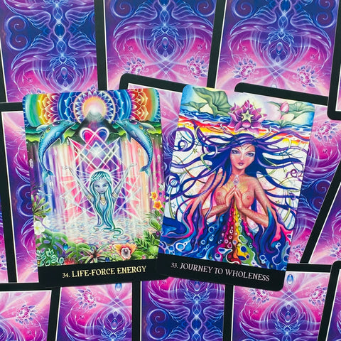 Beyond Lemuria Oracle Cards Deck by Izzy Ivy Blue Angel 56 Cards Set