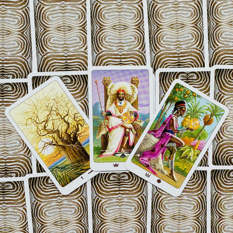 African American Mini Tarot Deck 78 Cards with Guidebook by Lo Scarabeo
