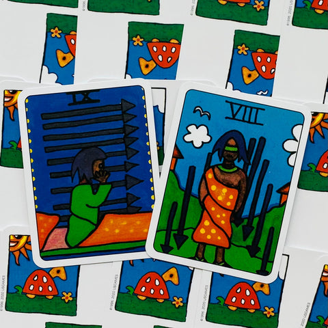 African Tarot Mini Deck 78 Cards with Guidebook by U.S. Games Systems