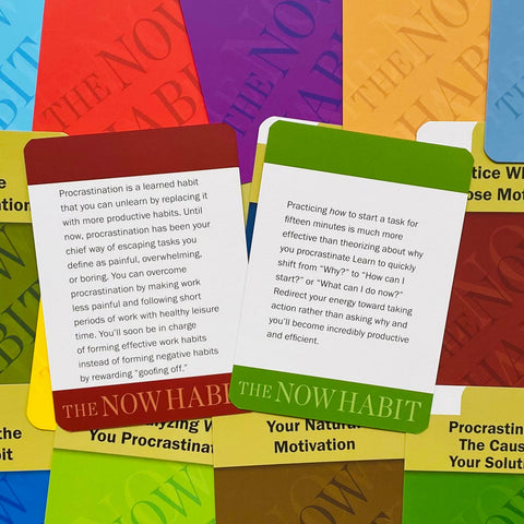 The Now Habit 64 Motivation Cards Deck by Neil Fiore Overcoming Procrastination