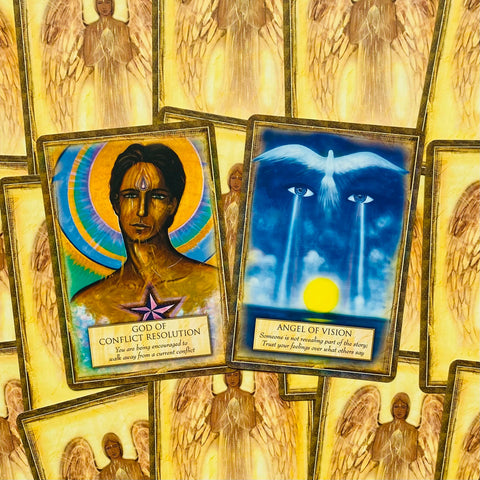 Angels Gods & Goddess Oracle Cards Deck Blue Angel Divination Set