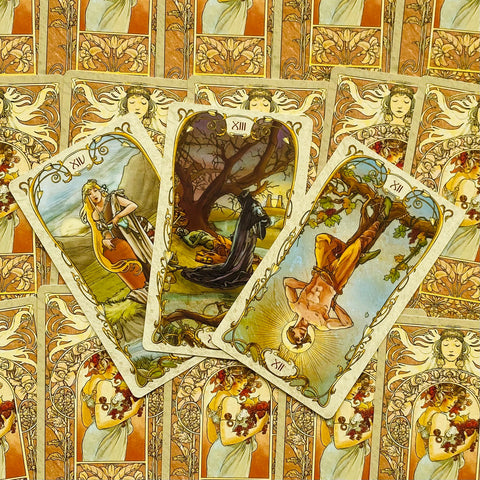 Mucha Tarot Cards Deck Massaglia Nosenzo Fortune Telling Lo Scarabeo NEW