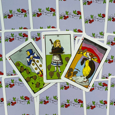The Wonderland Tarot In A Tin Cards Deck Esoteric Telling US Games Systems With Bag