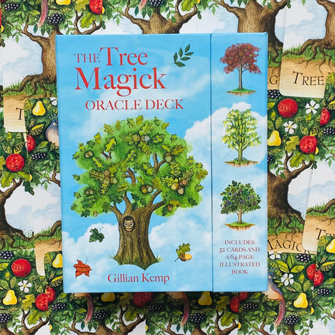 The Tree Magick Oracle Cards Deck & Illustrated Book Cico Books Gillian Kemp NEW