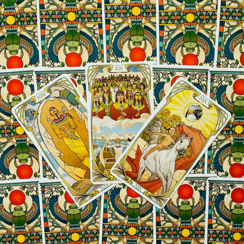 Egyptian Art Nouveau Tarot Deck by Massaglia Lo Scarabeo 78 Cards New
